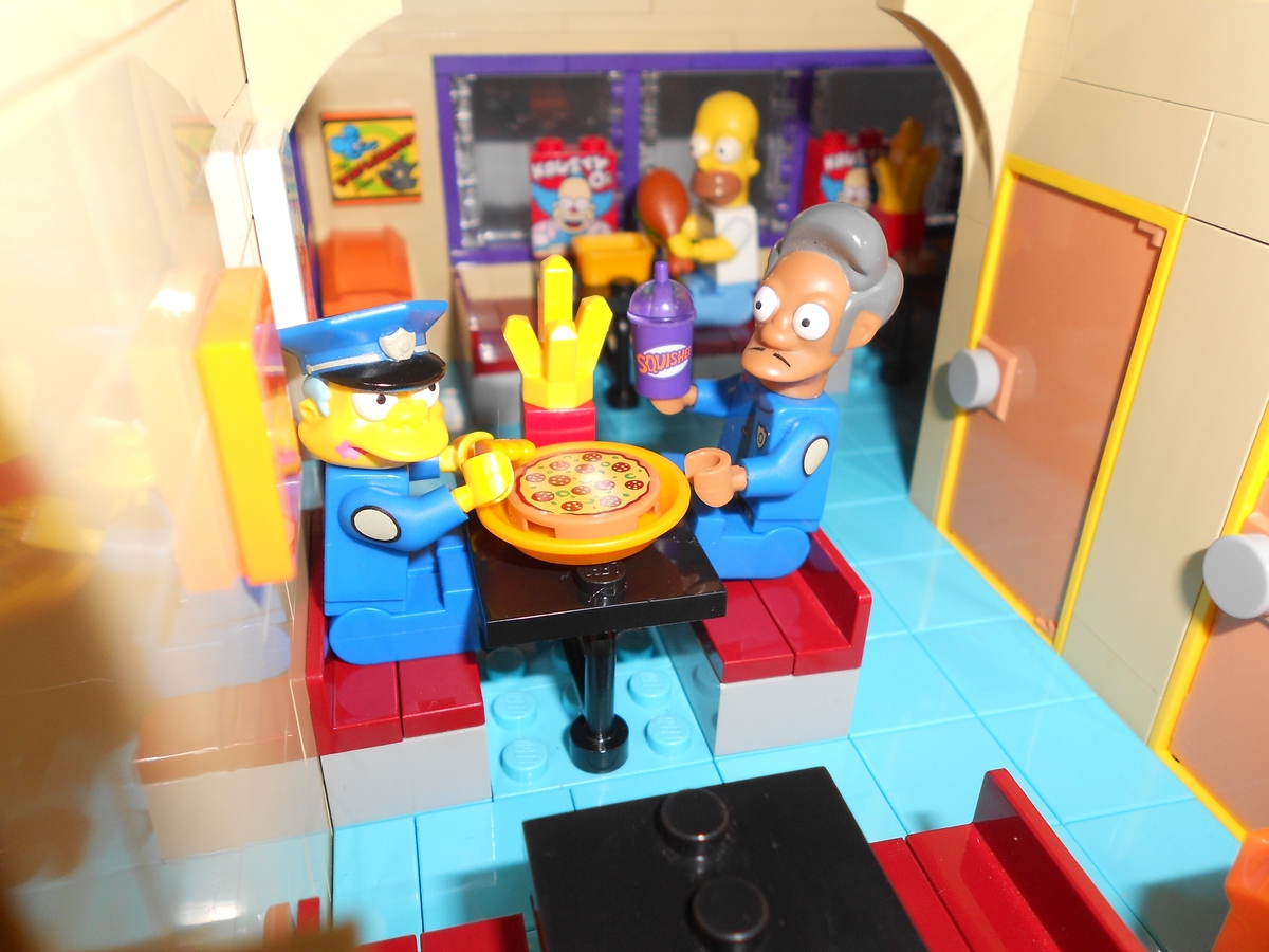 LEGO IDEAS Product Ideas The Simpsons Krusty Burger with the Pink Sedan of Homer Simpson