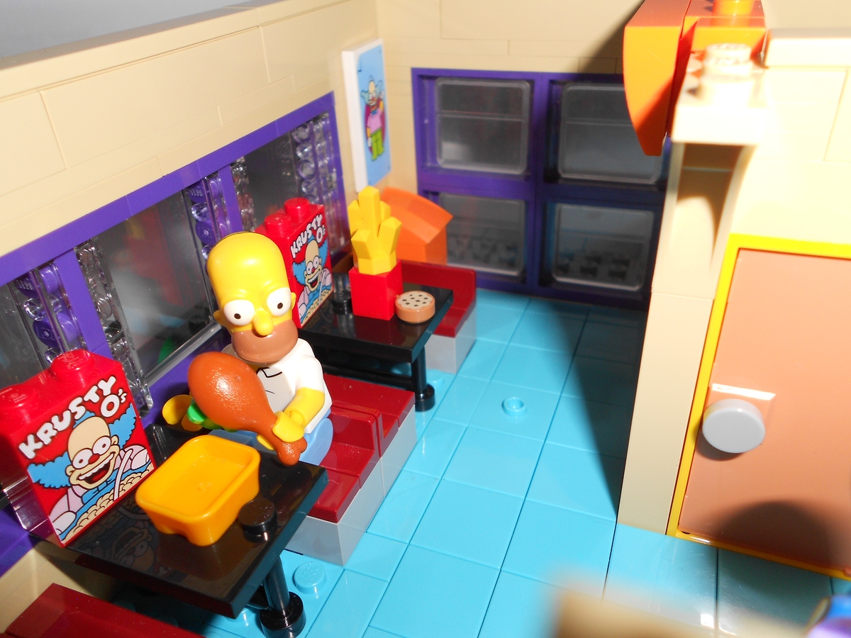 LEGO IDEAS Product Ideas The Simpsons Krusty Burger with the Pink Sedan of Homer Simpson
