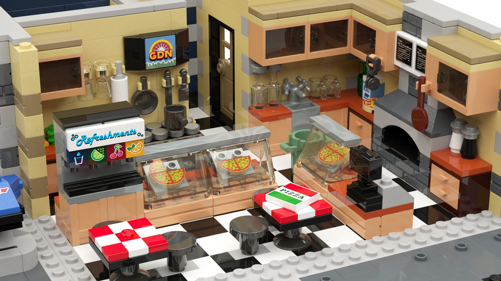 Small model of an Italien pizza restaurant :-) : lego