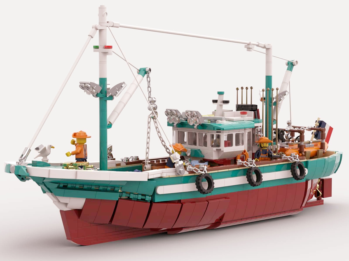 lego fishing boat moc