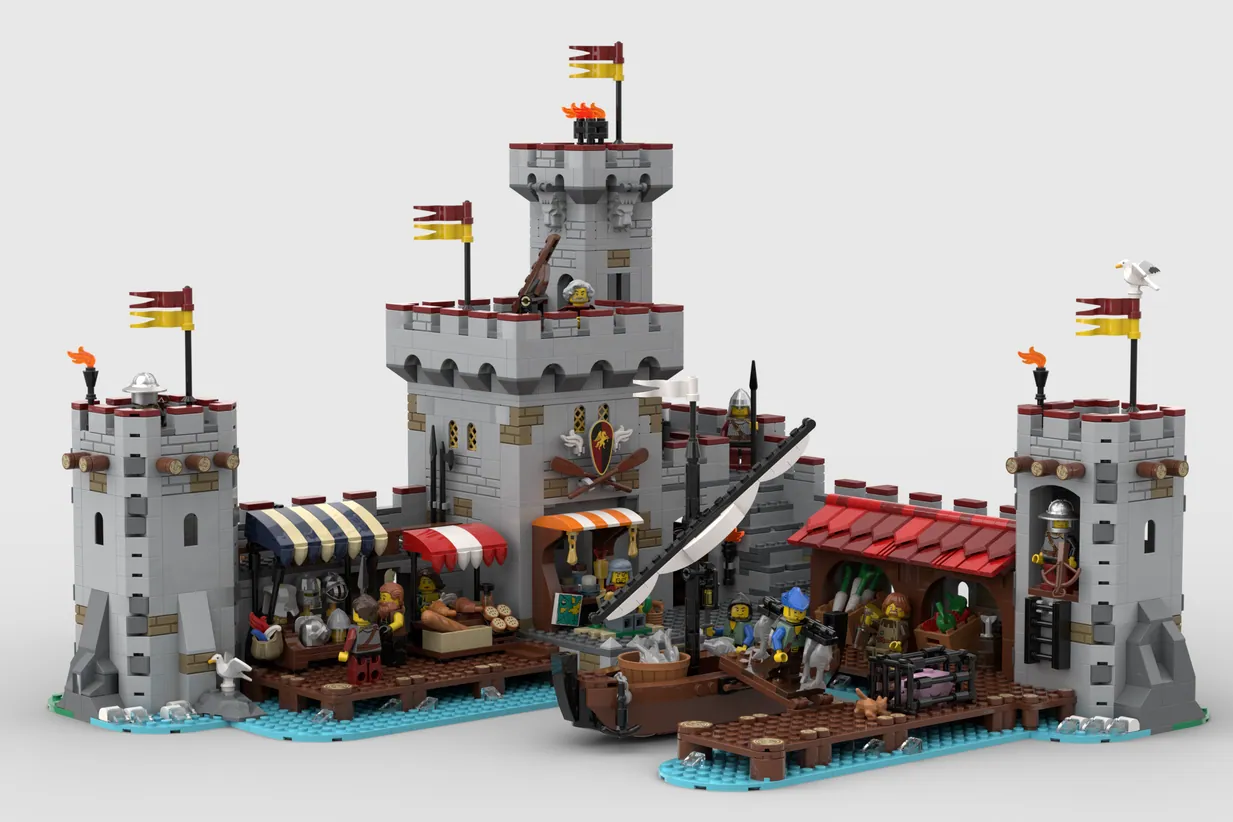 LEGO IDEAS - Blog - 10K Club Interview: MEDIEVAL SEASIDE MARKET by  bricks_fan_uy