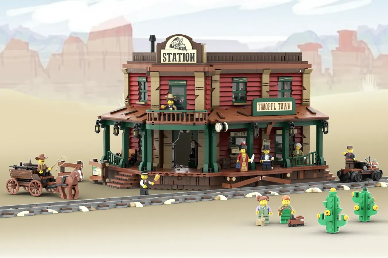 LEGO IDEAS - Blog - 10K Club Interview: THE OLD WESTERN TRAIN STATION ...