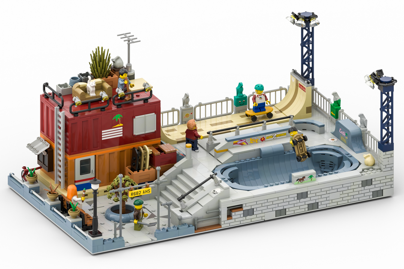 EPIC LEGO SKATEBOARD Park MOC!!⎜SKATER BROS 