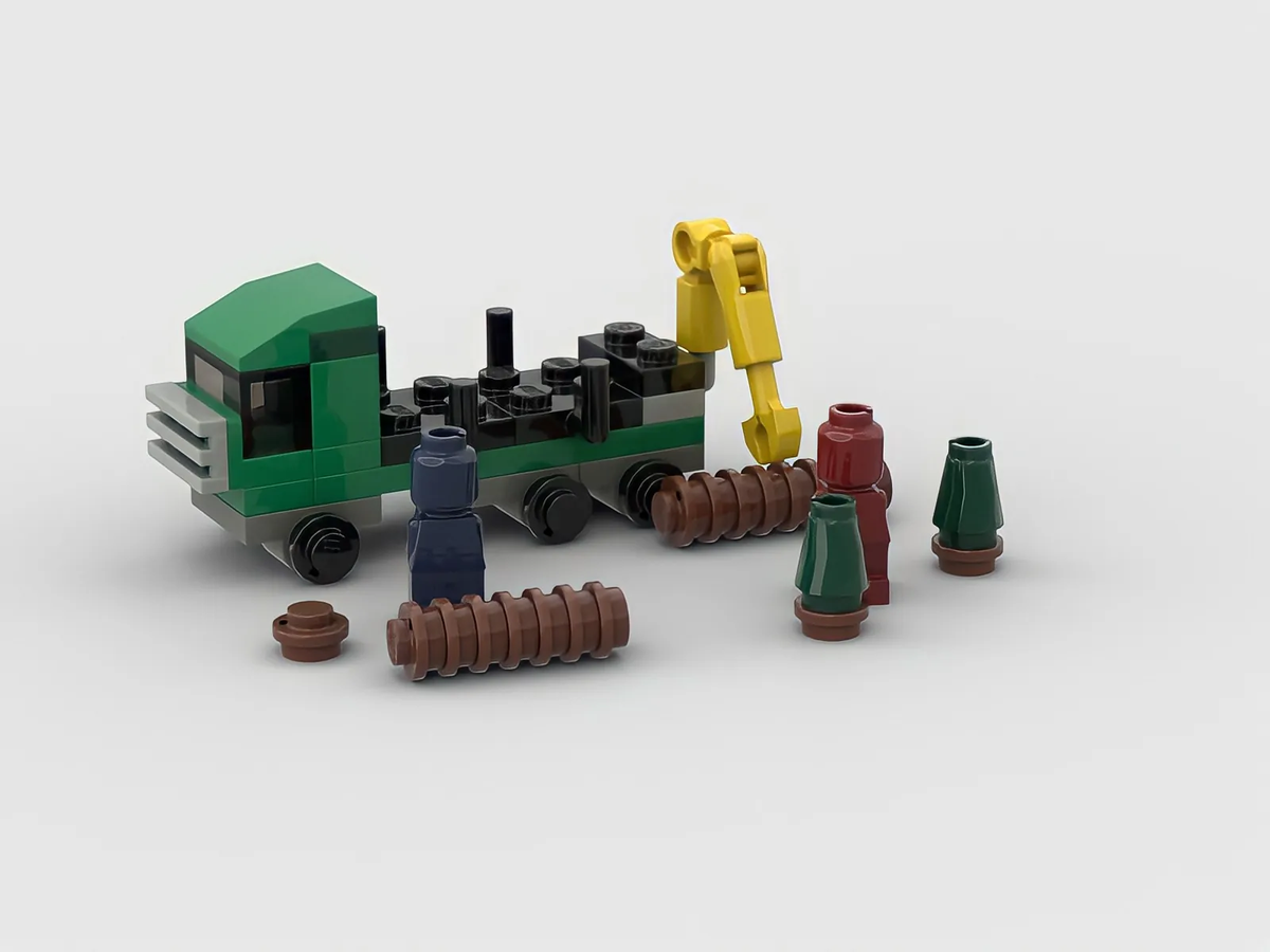 Micro scale logging railway from my entry to the Lego house contest : r/lego