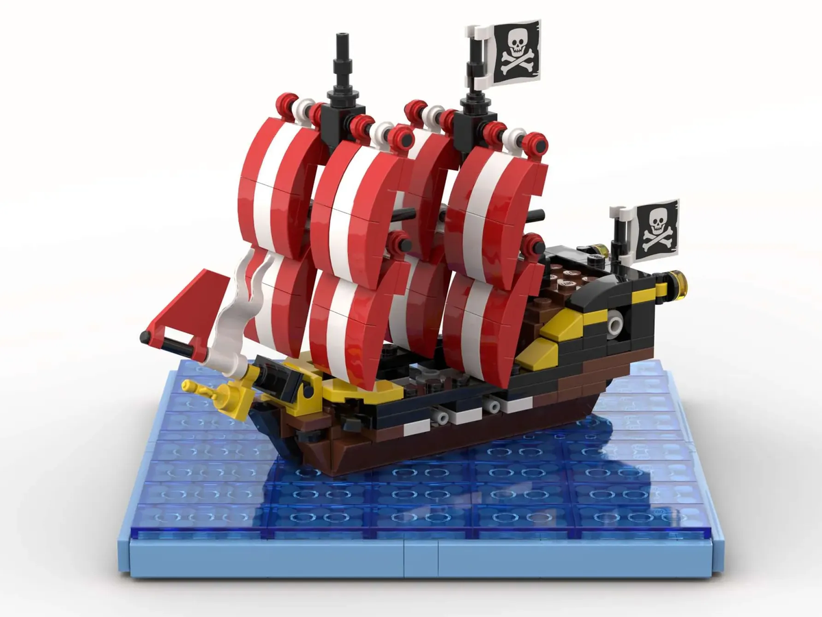 Lego micro sales pirate ship