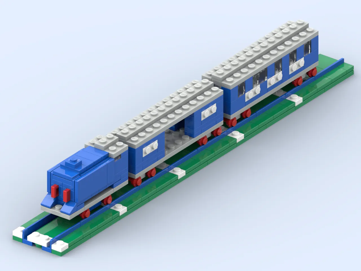 Blue lego best sale train set