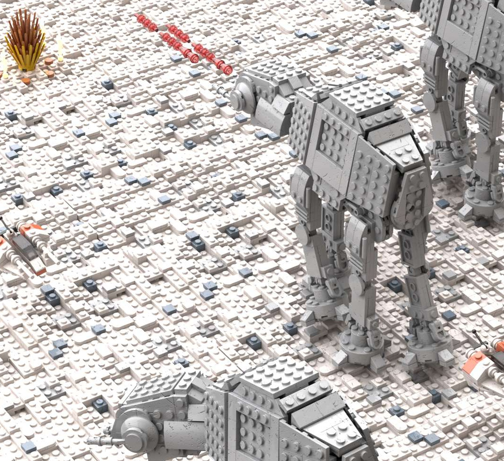 Lego battle of hot sale hoth micro build