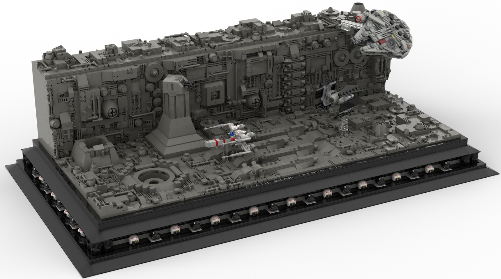 death star trench run lego