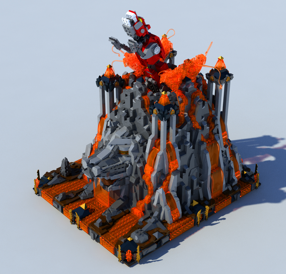 Lego store volcano moc