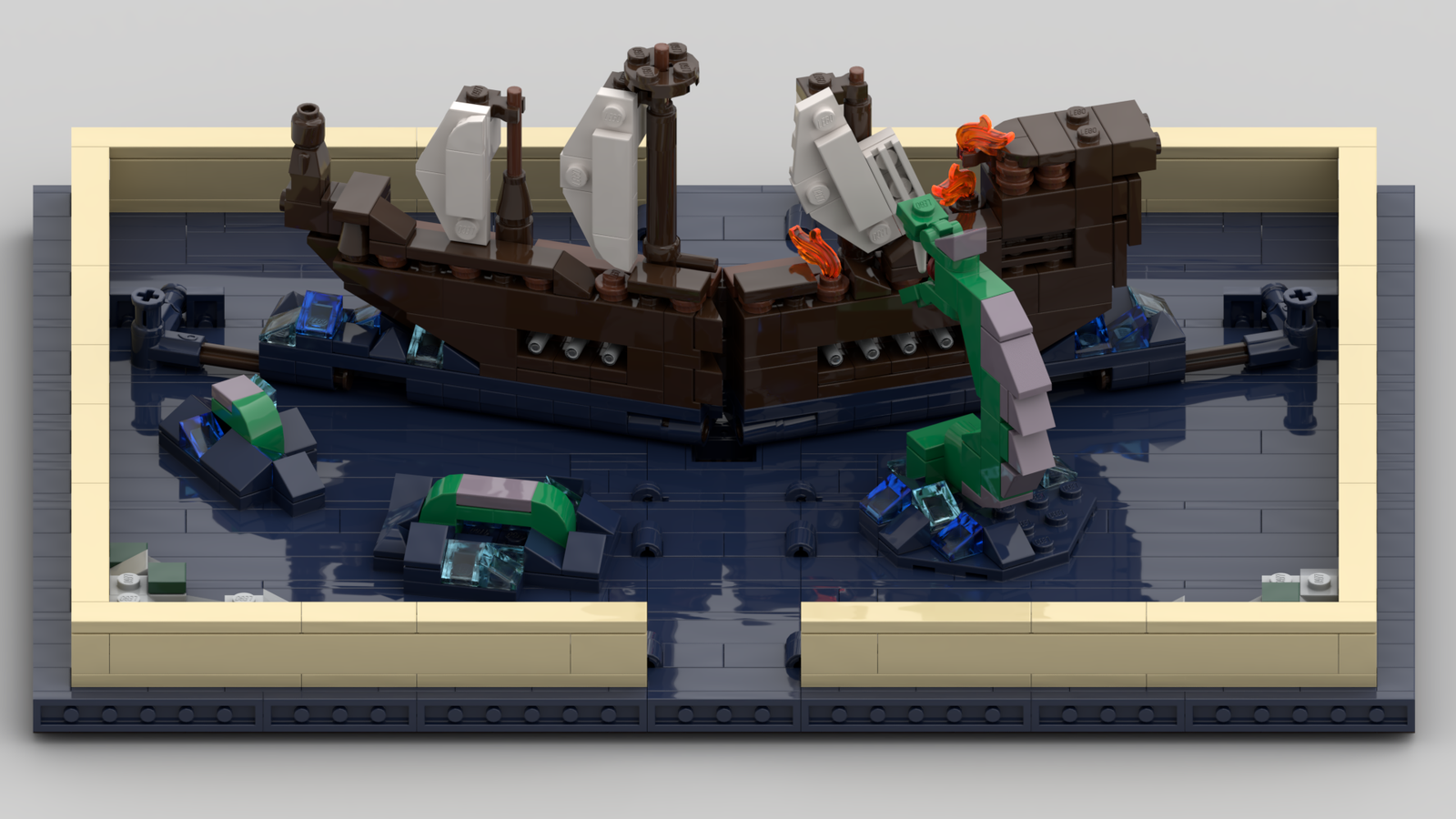 Lego cheap sinking ship