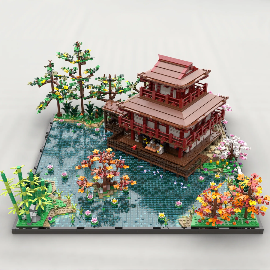 LEGO Japanese Temple and Reflecting Pond