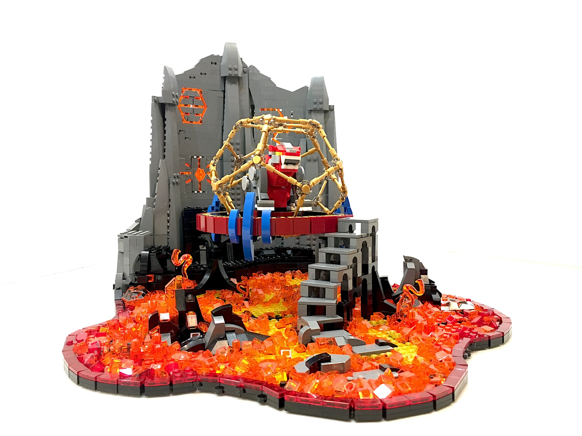 Lego volcano sale moc