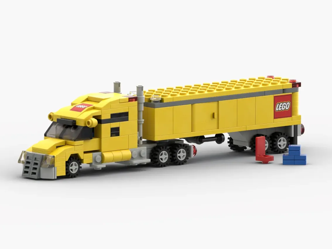 Yellow lego semi online truck