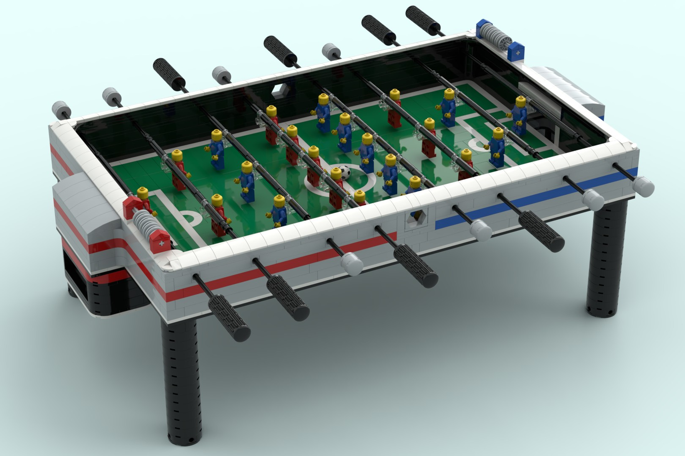 how to make a lego foosball table