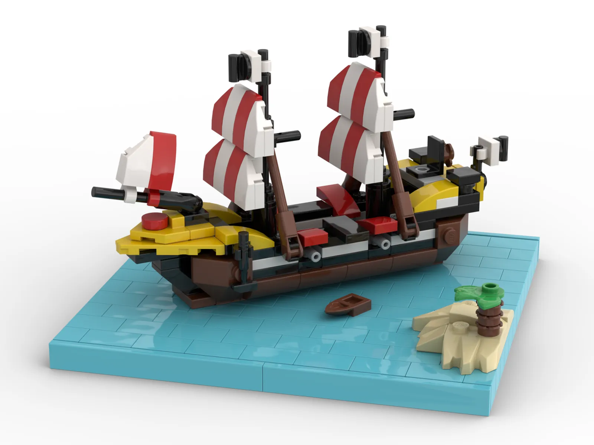 Lego micro sales pirate ship