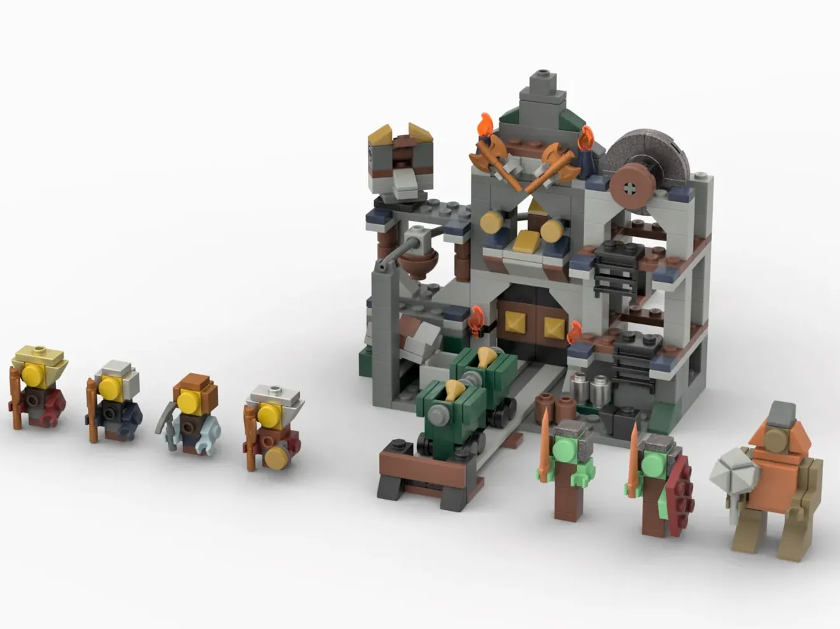 LEGO IDEAS 90th Anniversary Castle Theme Celebrations Micro 7036 Dwarves Mine