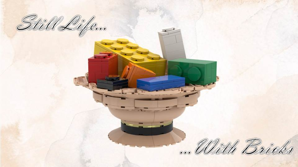 lego still life with bricks