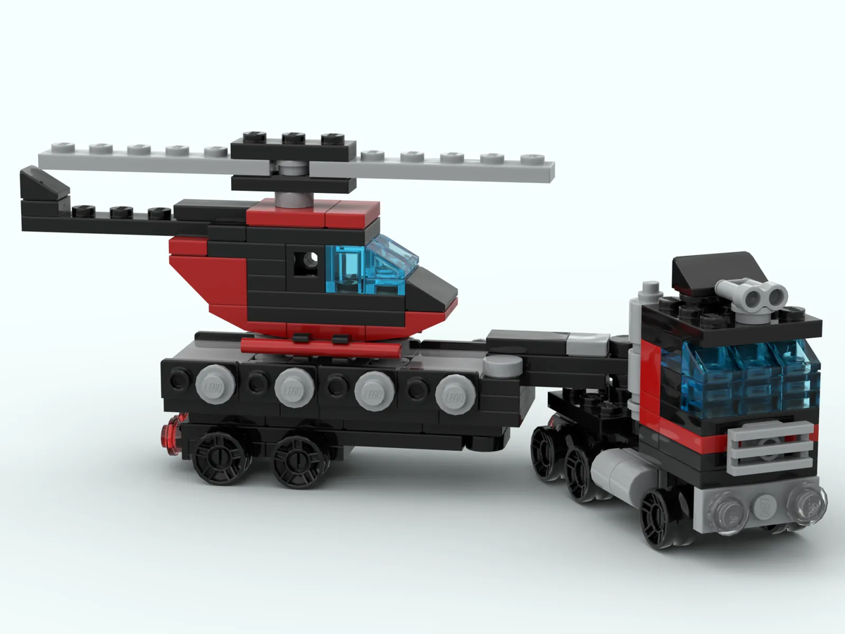 Lego model team online truck helicopter