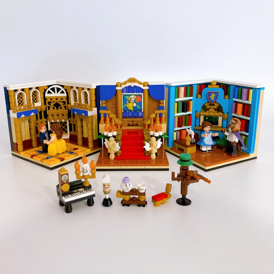 Beauty and best sale the beast minifigures