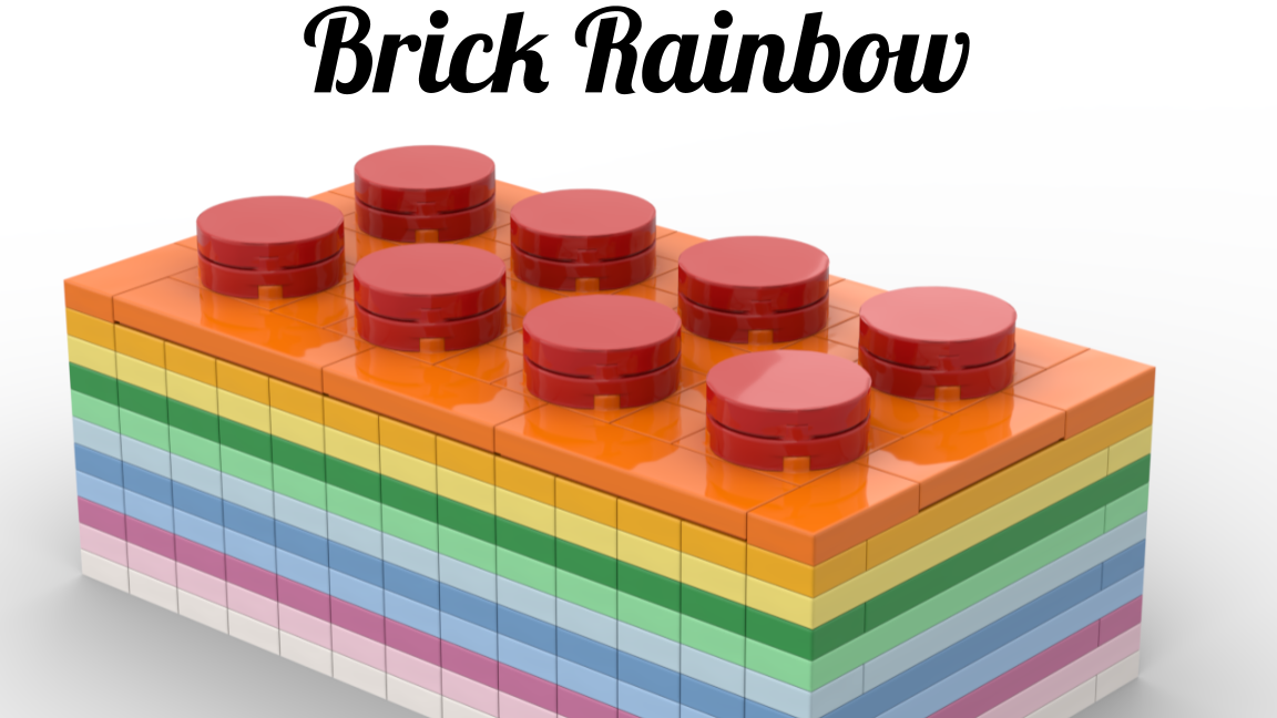 Rainbow lego bricks new arrivals