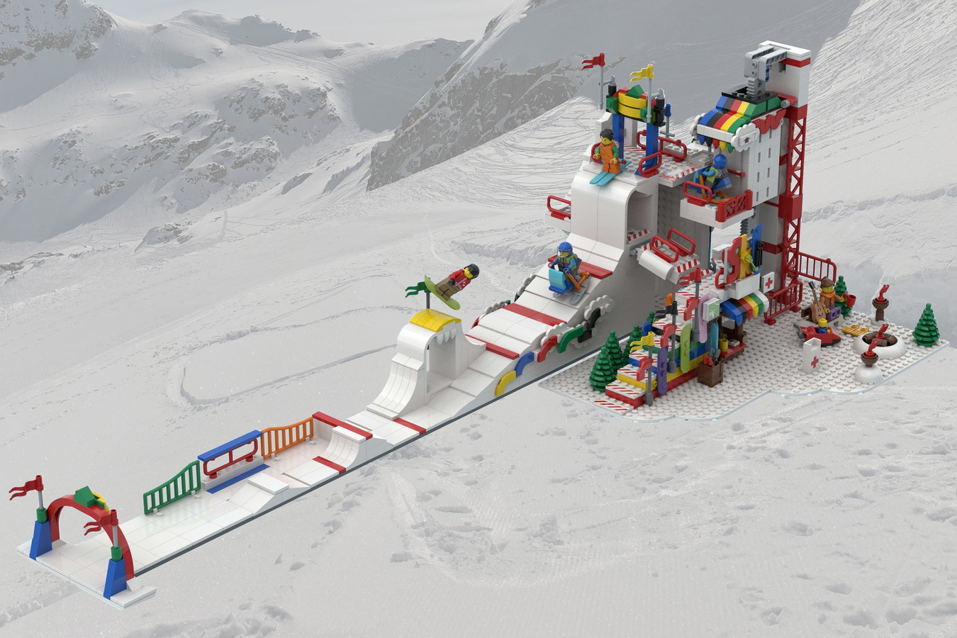 Lego skiing discount