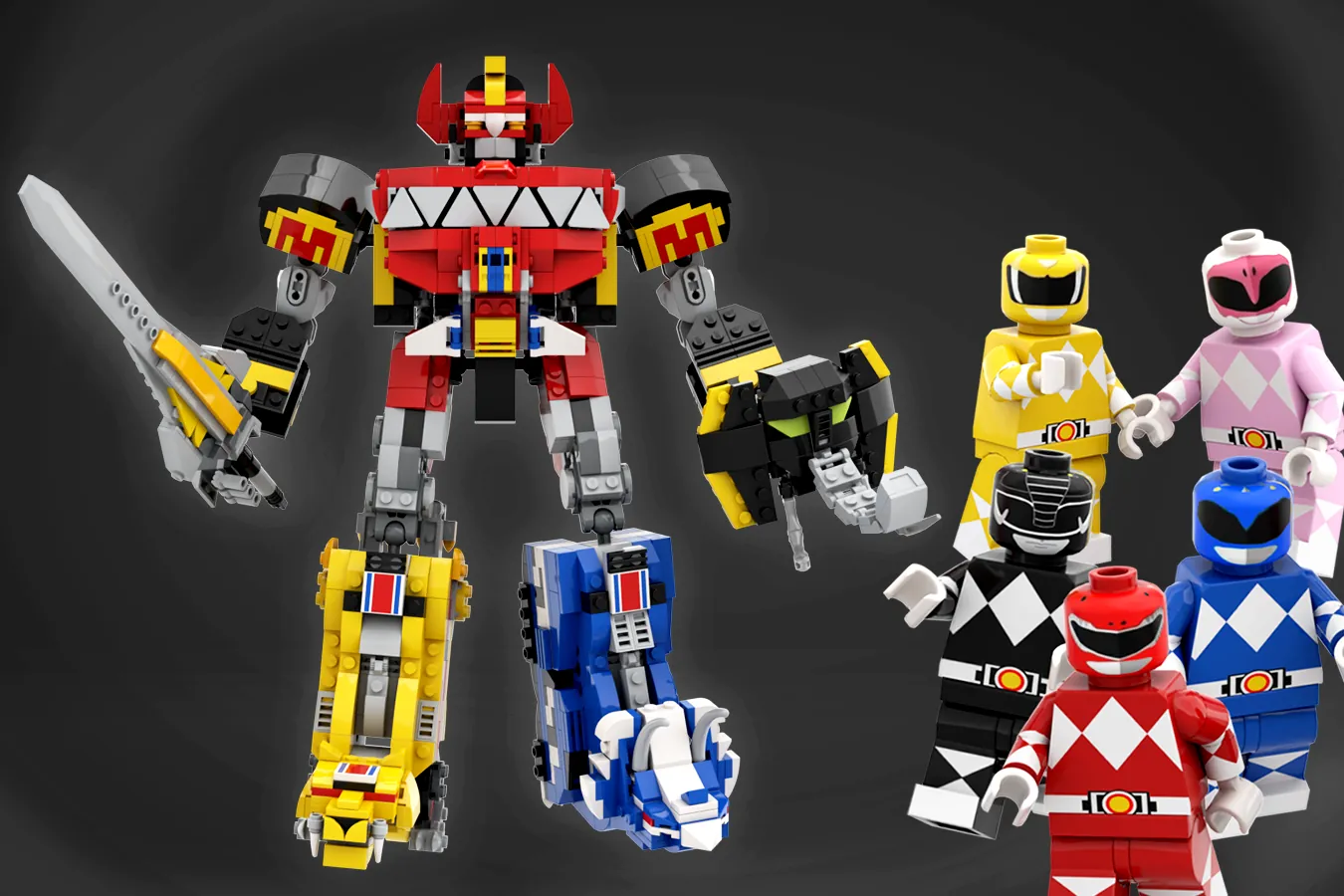 Power rangers build hot sale a megazord figures