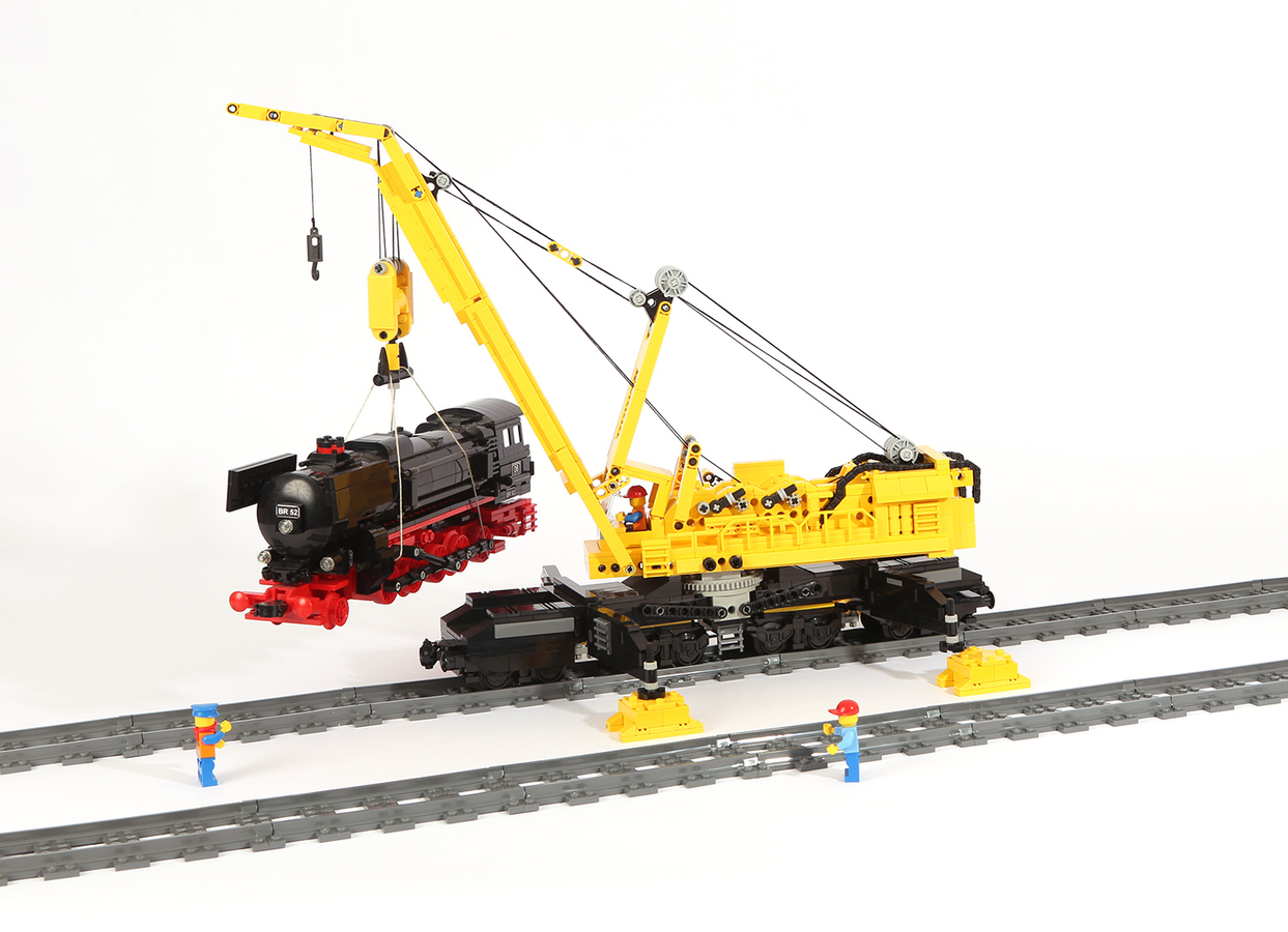 Lego crane train on sale