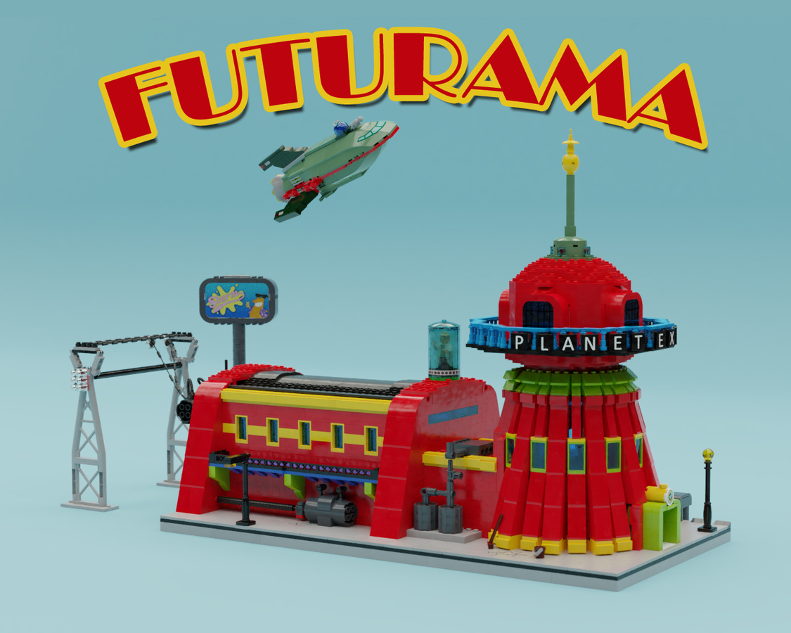 LEGO IDEAS Futurama Planet Express Headquarter Spaceship and the Crew