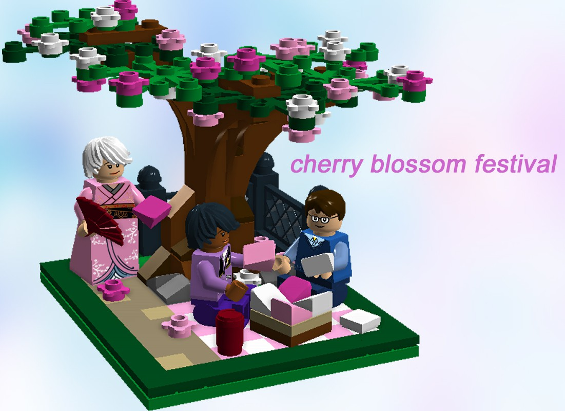 LEGO - Kimono Girl Minifigure w/ Cherry Blossom Tree Japanese