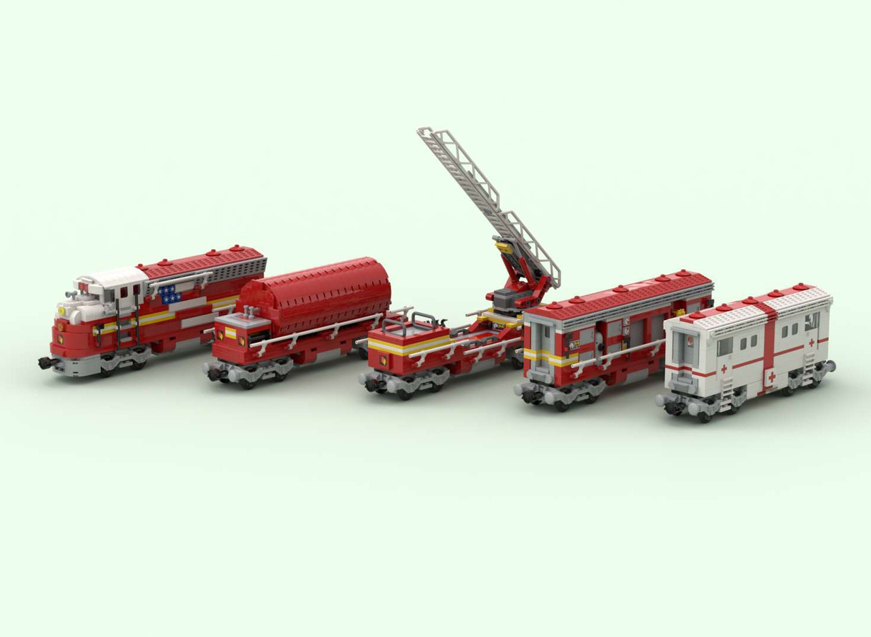 LEGO IDEAS Fire Rescue Train The Never Forget