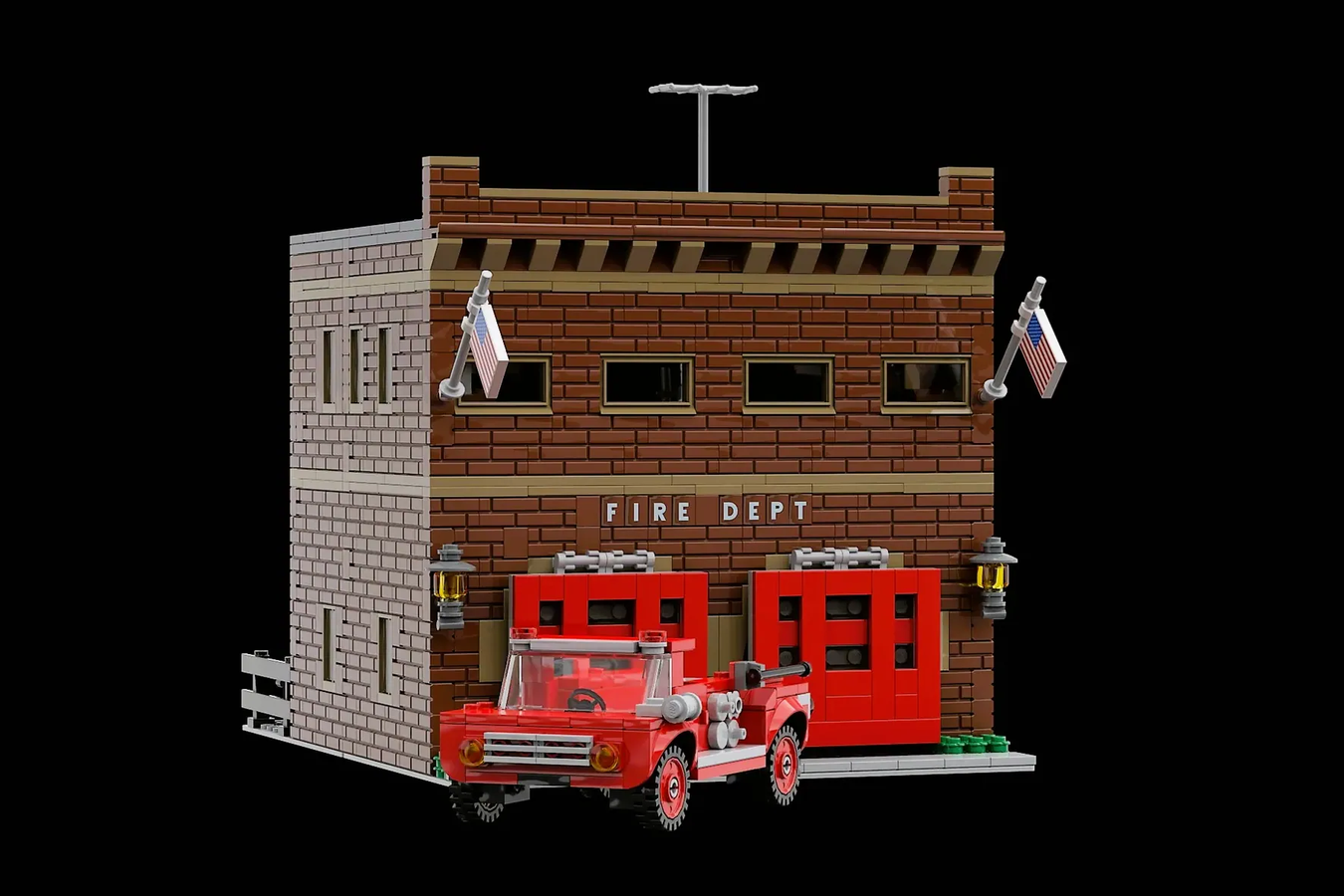 lego moc fire truck