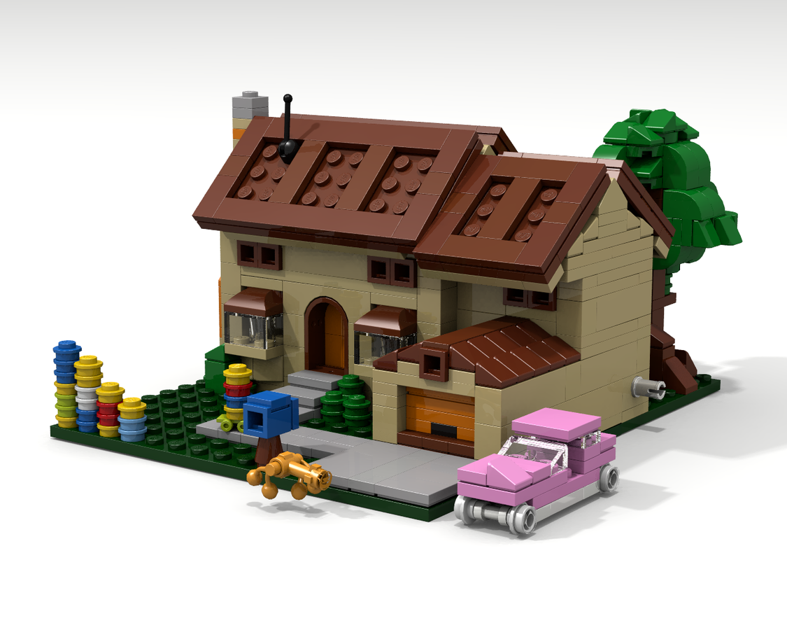 Lego simpsons shop house