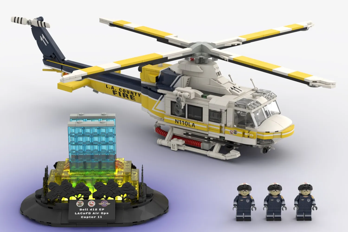 LEGO IDEAS - Bell 412EP Helicopter (LACoFD Air Ops Edition)