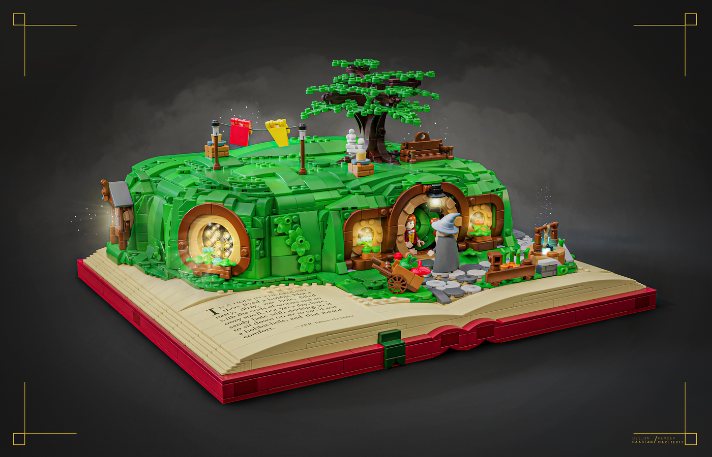 LEGO MOC Bilbo's House Front Bag End - Lego Lord of the Rings moc by  marinbrickdesign