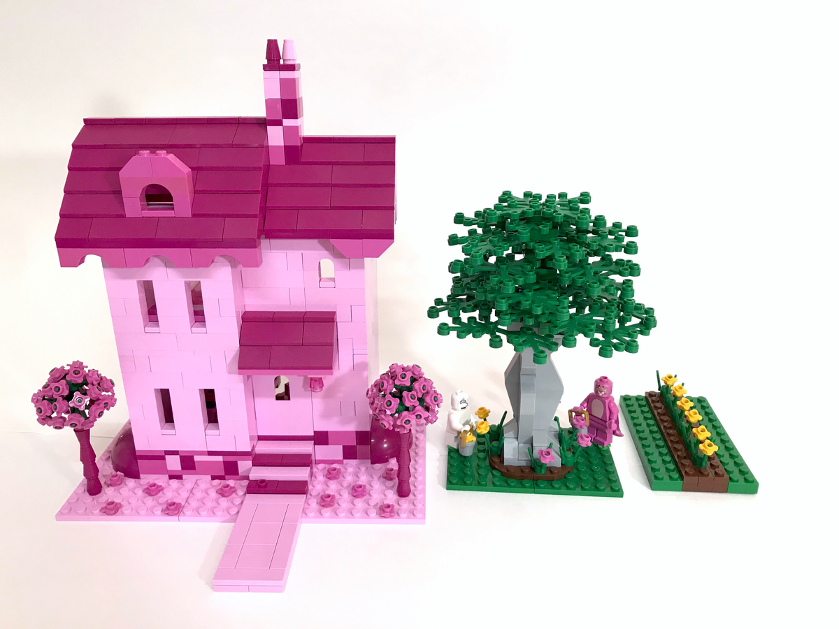 Pink store lego house