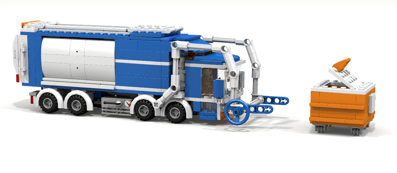 How to make a lego store garbage truck