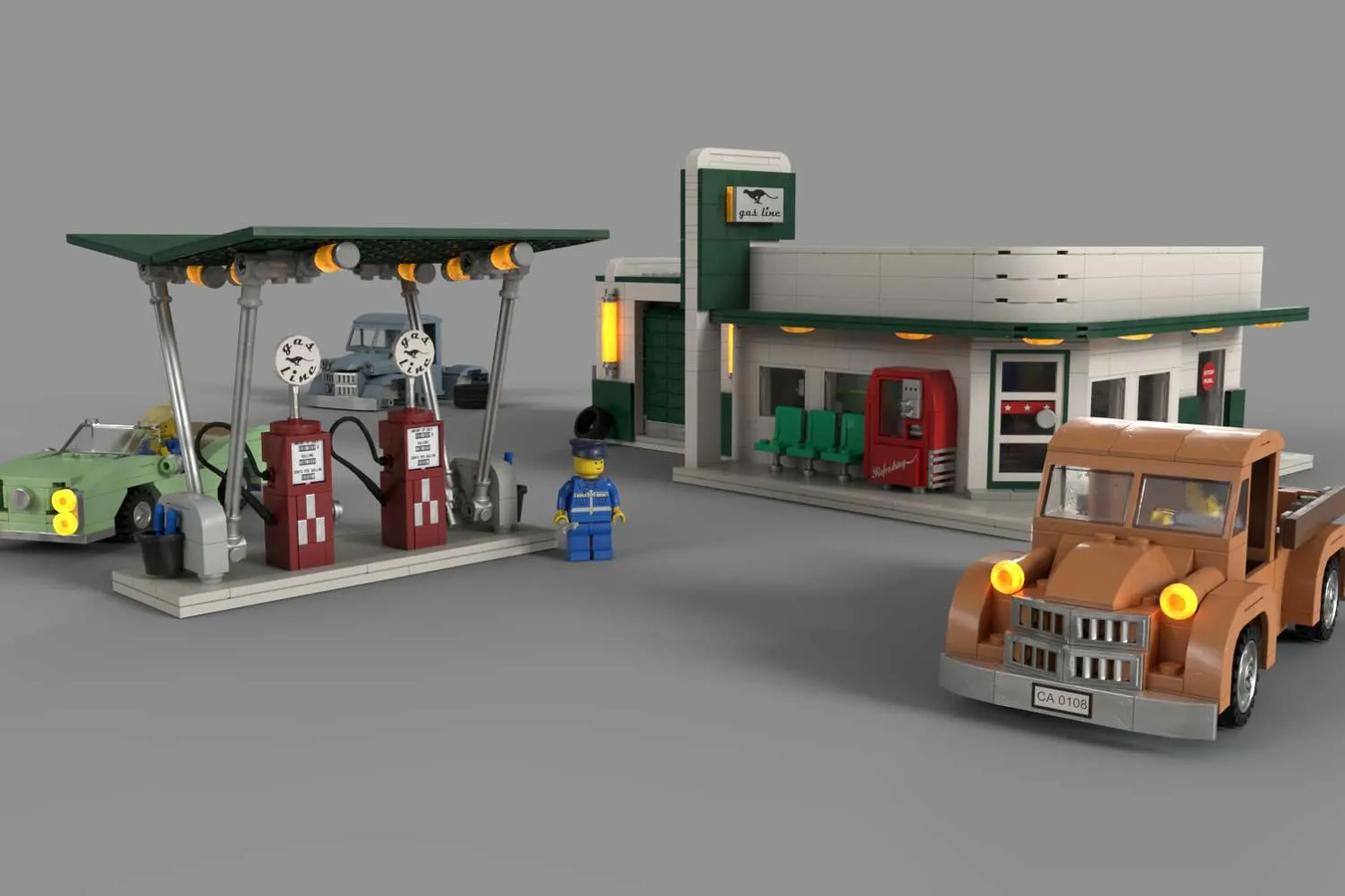 Lego best sale fuel station