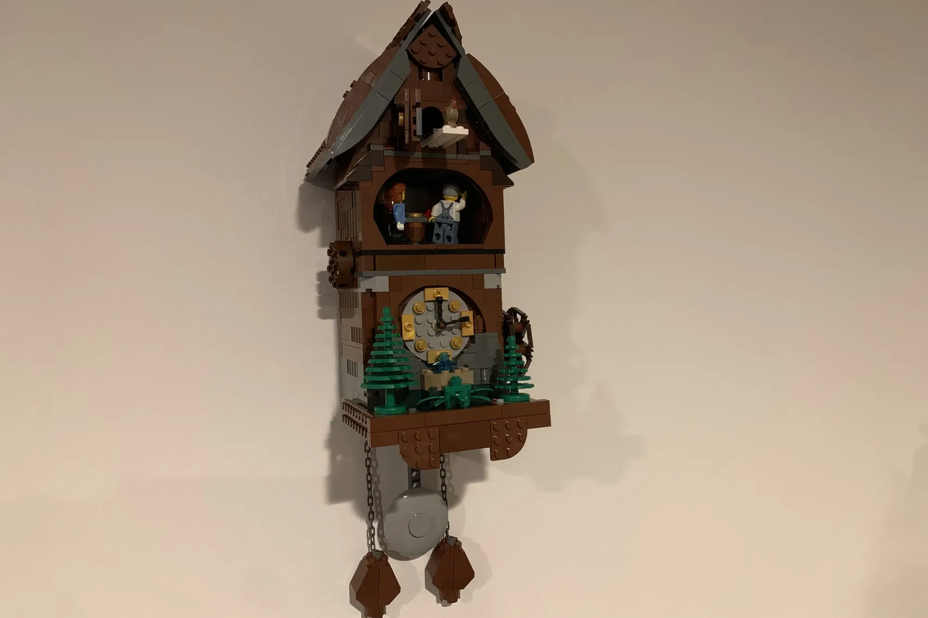 LEGO IDEAS German Black Forest Alpine Village Chalet Style Cuckoo Wall Clock