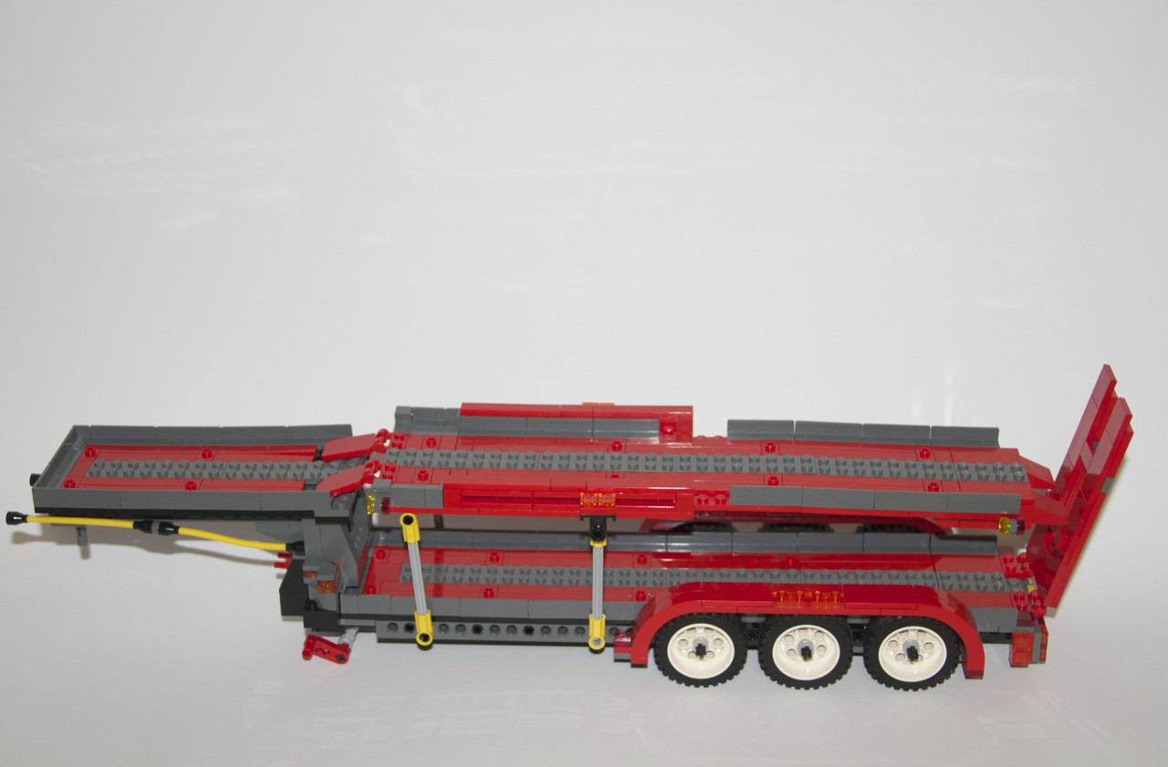 Lego car and store trailer