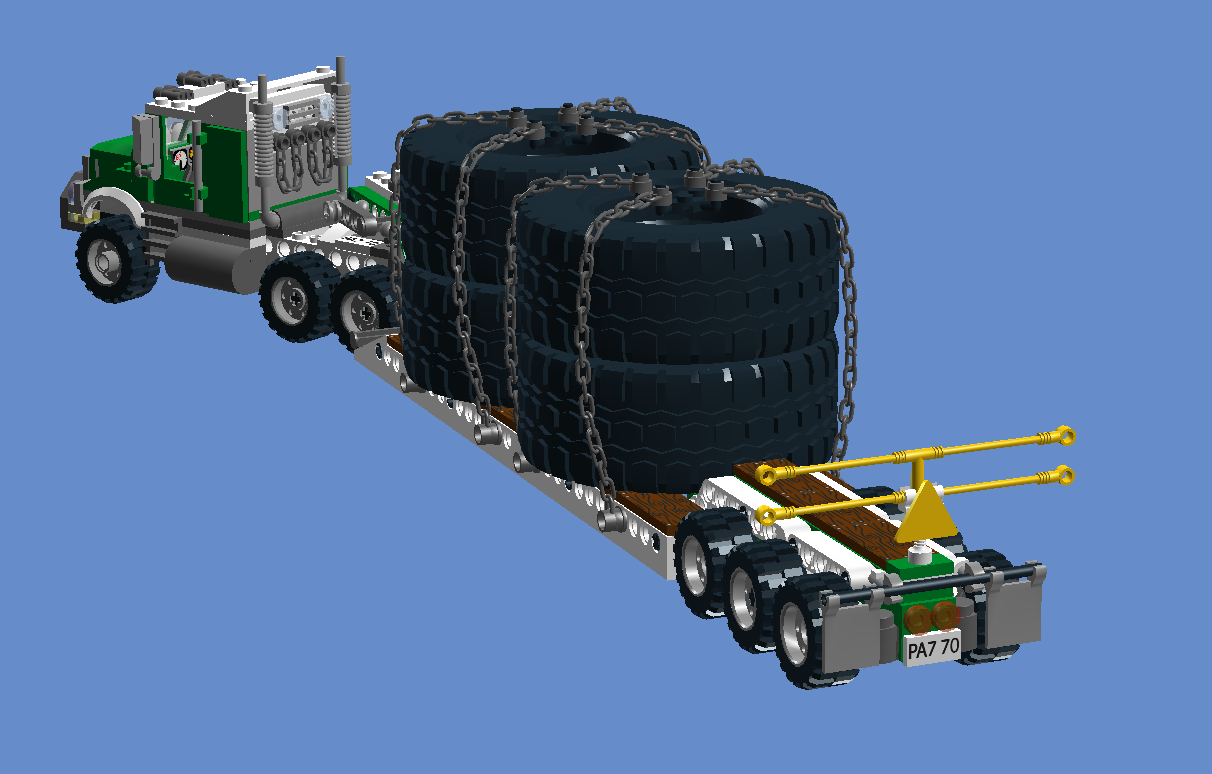 LEGO IDEAS - Heavy Hauler - Detailed Tractor and Lowboy Trailer