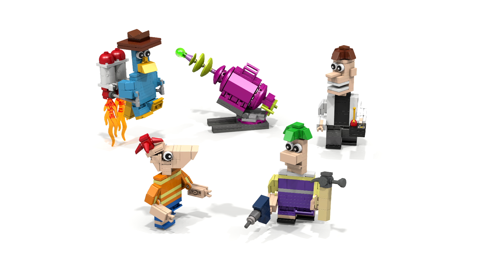 LEGO IDEAS Phineas Ferb Brickfigures Day