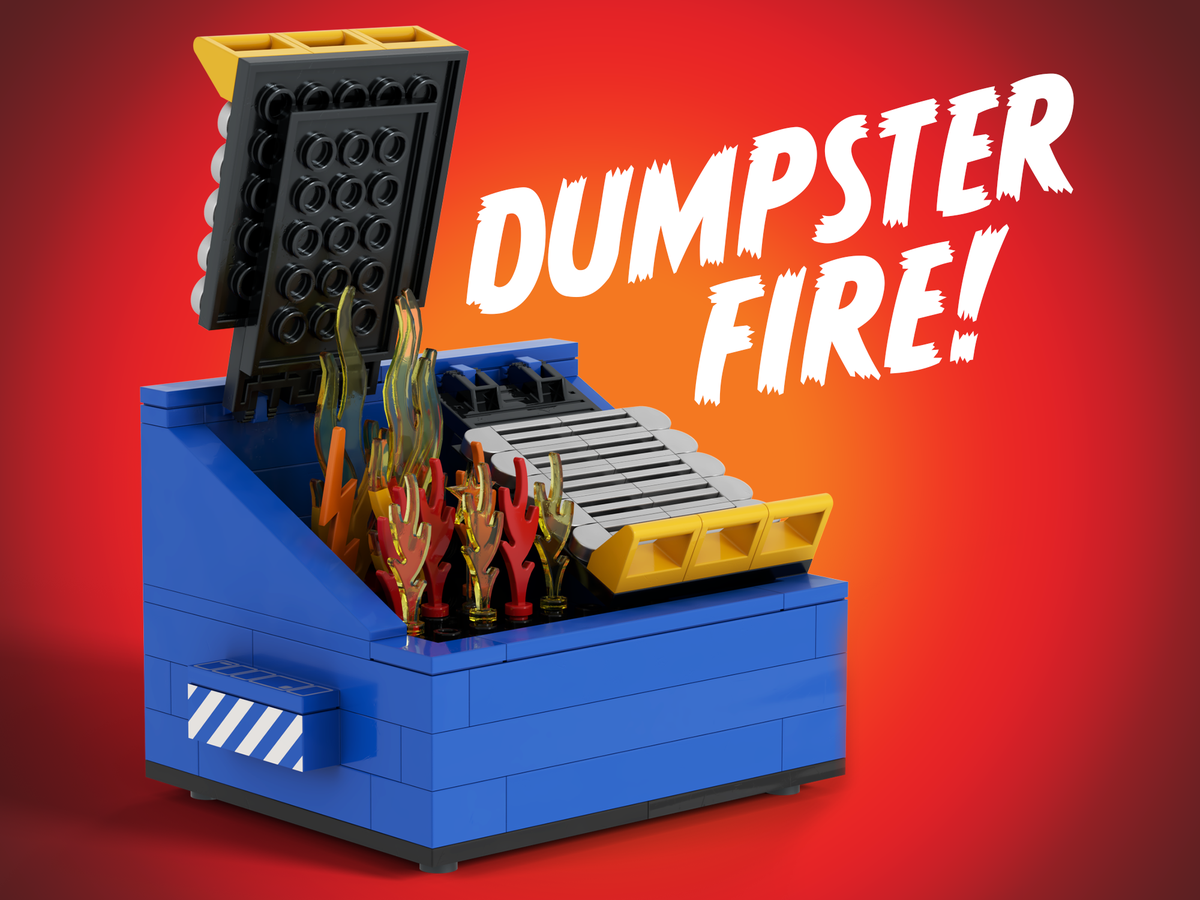 Lego dumpster fire sale