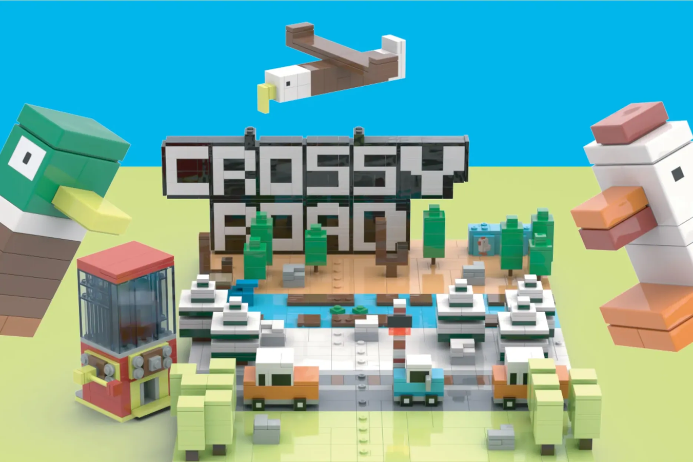 Why did the chicken cross the road? From the fun game Crossy Road