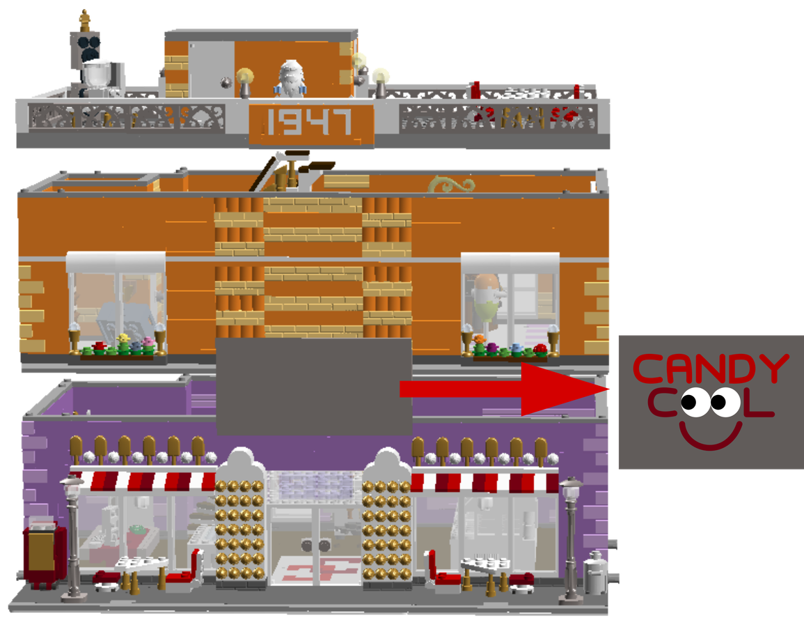 LEGO IDEAS Candy and Ice Cream shop "Candy Cool"