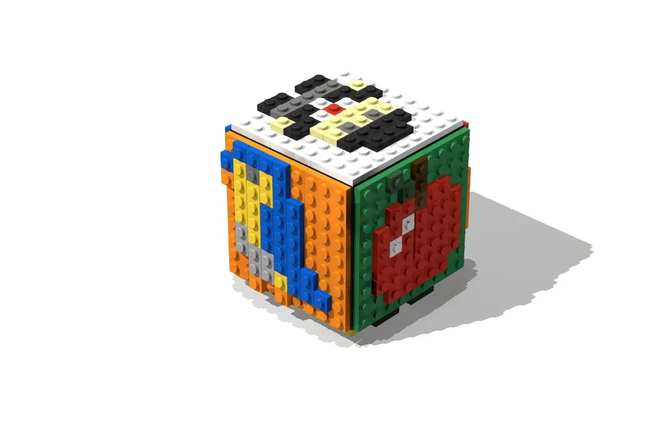 Working lego 2024 rubik's cube