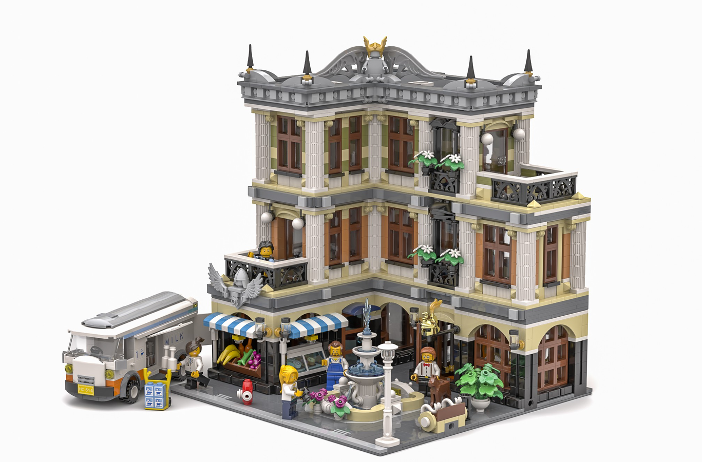 Lego fountain hot sale moc