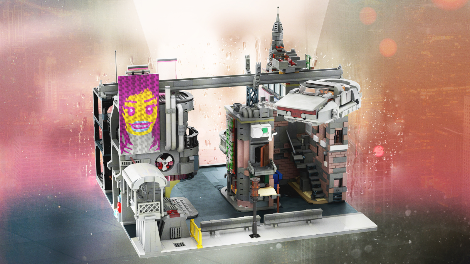 Futuristic store lego city