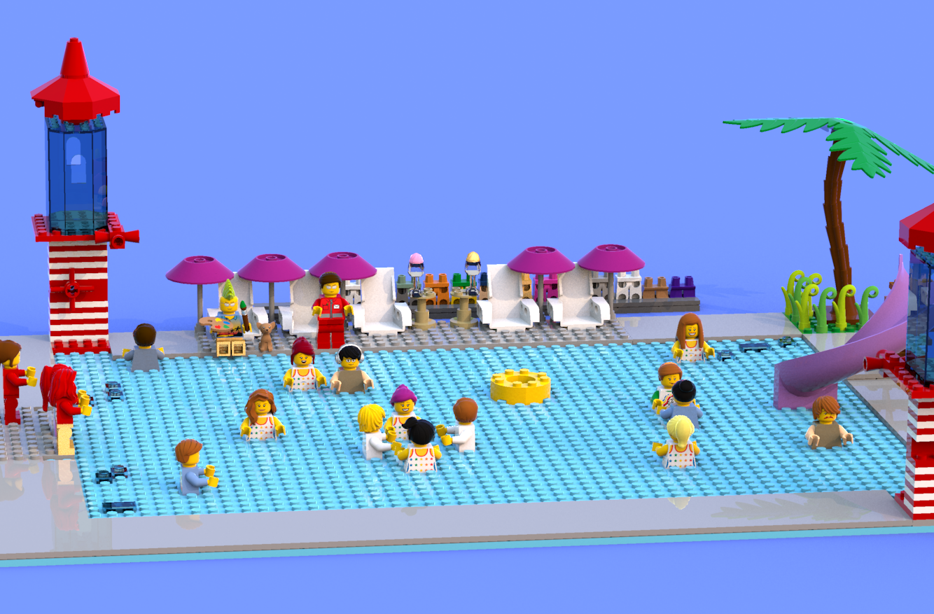 Pool cheap party lego