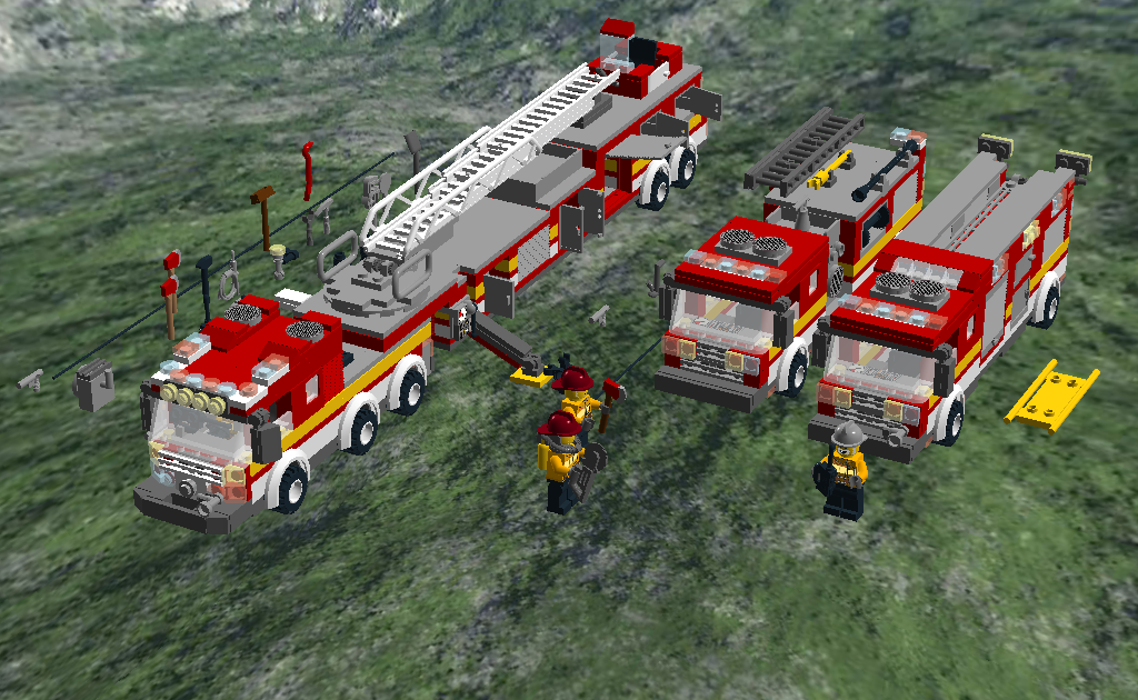 LEGO IDEAS Lego Fire Department Rescue, Pumper, and Hook & Ladder!