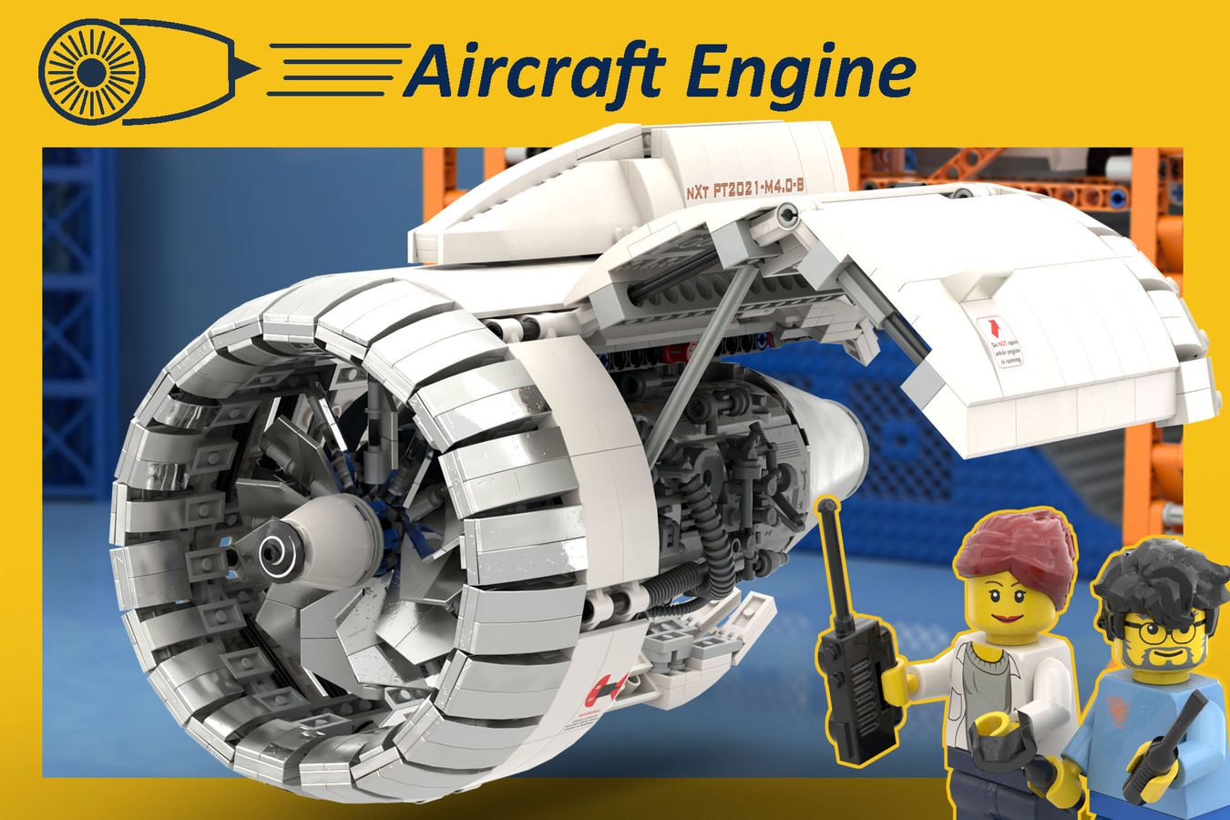 LEGO IDEAS Aircraft Engine Workshop. Mini Fig. Scale Working